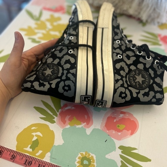 Converse Chuck 70 Hi reflective unisex  7.5/9.5
leopard print sneakers in black - Picture 6 of 10